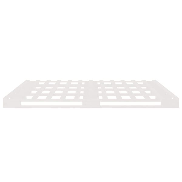 vidaXL Κρεβάτι από Παλέτες Λευκό 135x190εκ. Μασίφ Ξύλο Πεύκου Double