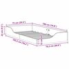 vidaXL Κρεβάτι δαπέδου Λευκό 75 x 190 cm Μασίφ ξύλο πεύκου