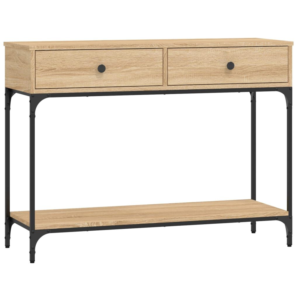 vidaXL Τραπέζι Κονσόλα Sonoma Δρυς 100x34,5x75 εκ. Επεξεργασμένο Ξύλο