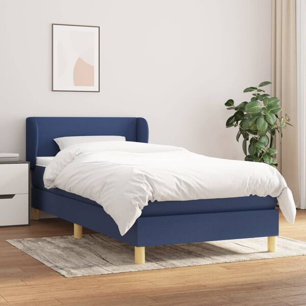 vidaXL &Kappa;&rho;&epsilon;&beta;ά&tau;&iota; Boxspring &mu;&epsilon; &Sigma;&tau;&rho;ώ&mu;&alpha; &Mu;&pi;&lambda;&epsilon; 100 x 200 &epsilon;&kappa;. &Upsilon;&phi;&alpha;&sigma;&mu;ά&tau;&iota;&nu;&omicron;