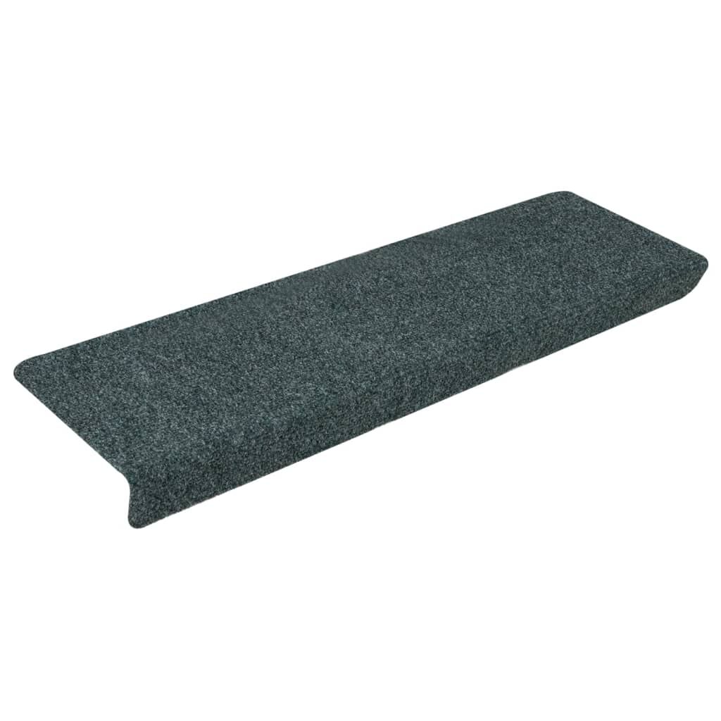 vidaXL Πατάκια Σκάλας 15 τεμ. καφέ 65x21x4 εκ. Βελονιασμένα