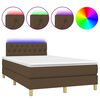 vidaXL &Kappa;&rho;&epsilon;&beta;ά&tau;&iota; Boxspring &mu;&epsilon; &Sigma;&tau;&rho;ώ&mu;&alpha; & LED &Sigma;&kappa;.&Kappa;&alpha;&phi;έ 120x200 &epsilon;&kappa; &Upsilon;&phi;&alpha;&sigma;&mu;ά&tau;&iota;&nu;&omicron;
