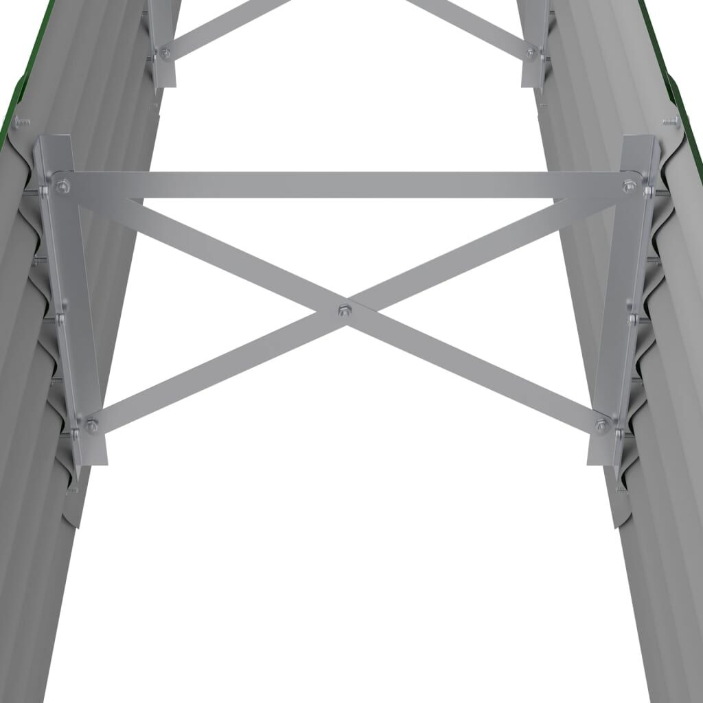 vidaXL Ζαρντινιέρα Πράσινη 224x40x36 εκ Ατσάλι με Ηλεκτρ. Βαφή Πούδρας
