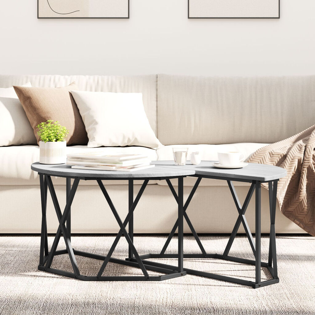 vidaXL Γκρι Sonoma Τραπέζι Σαλονιού 80x80x42 εκ. Κατασκευασμένο από Επικαλυμμένο Ξύλο