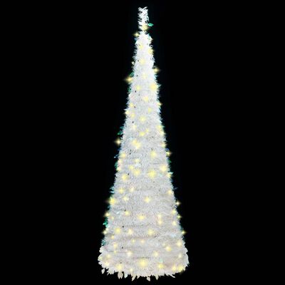 vidaXL Χριστουγεννιάτικο Δέντρο Τεχνητό Pop-up Λευκό 50 LED 120 εκ.