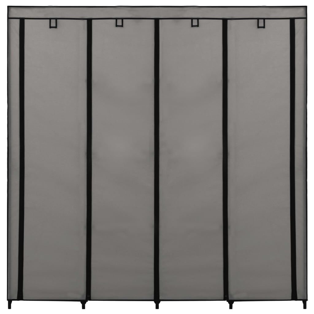 vidaXL Ντουλάπα με 4 Αποθηκευτικά Τμήματα Γκρι 175 x 45 x 170 εκ.