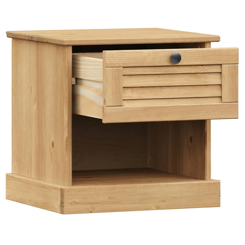 vidaXL Κομοδίνο VIGO 42 x 35 x 42 εκ. από Μασίφ Ξύλο Πεύκου