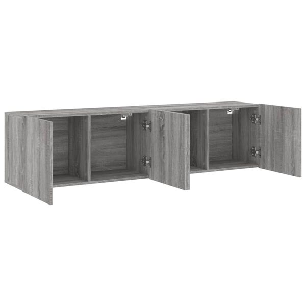 vidaXL Ντουλάπια Τοίχου Τηλεόρασης 2 Τεμ. Γκρι Sonoma 80 x 30 x 41 εκ.