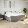 vidaXL &Kappa;&rho;&epsilon;&beta;ά&tau;&iota; Boxspring &mu;&epsilon; &Sigma;&tau;&rho;ώ&mu;&alpha; Taupe 200x200 &epsilon;&kappa;. &Upsilon;&phi;&alpha;&sigma;&mu;ά&tau;&iota;&nu;&omicron;