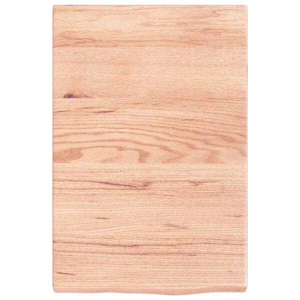vidaXL Ράφι Τοίχου Ανοιχτό Καφέ 40x60x(2-4)εκ. Επεξ. Μασίφ Ξύλο Δρυός