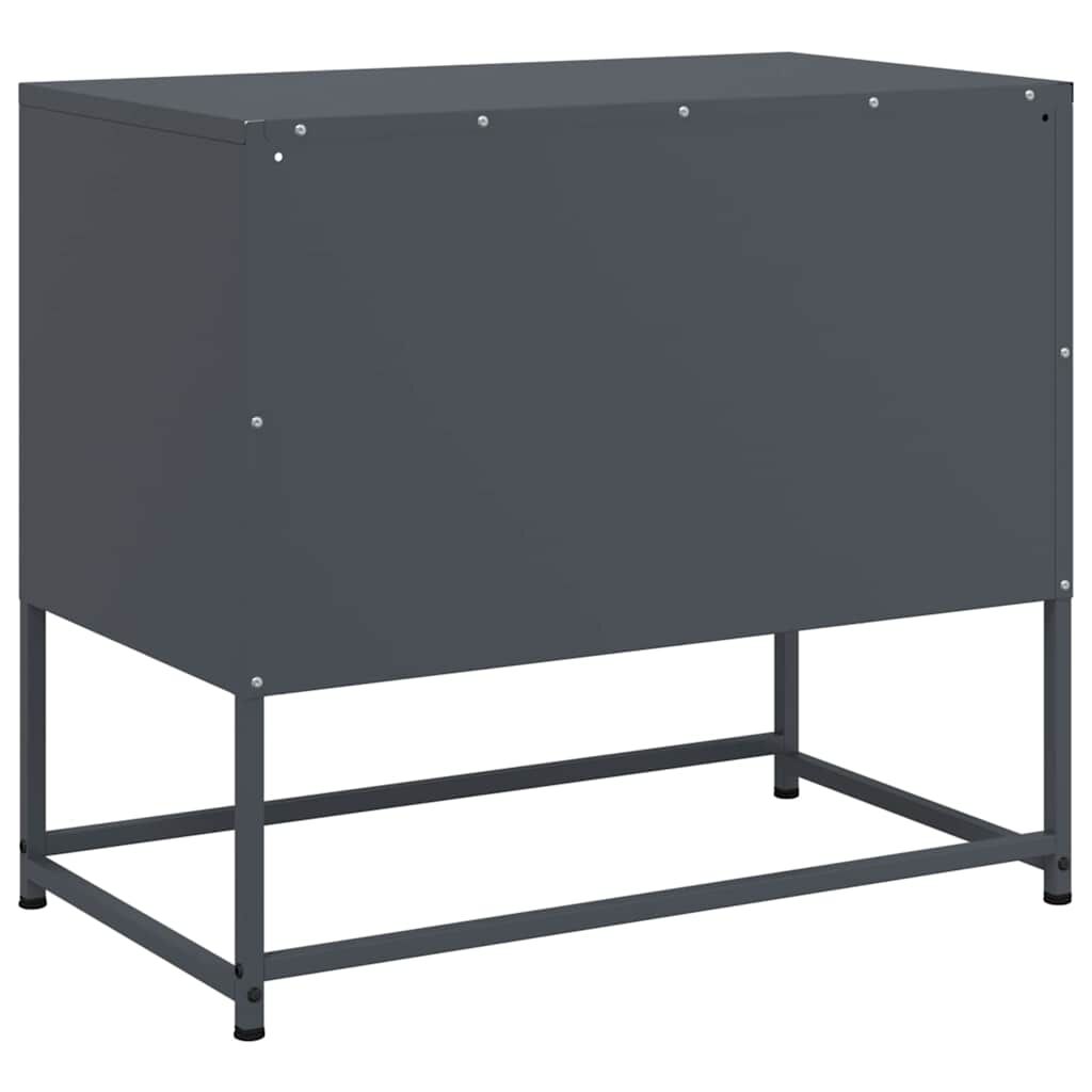 vidaXL Έπιπλο Τηλεόρασης Ανθρακί 68x39x60,5 εκ. από Χάλυβα