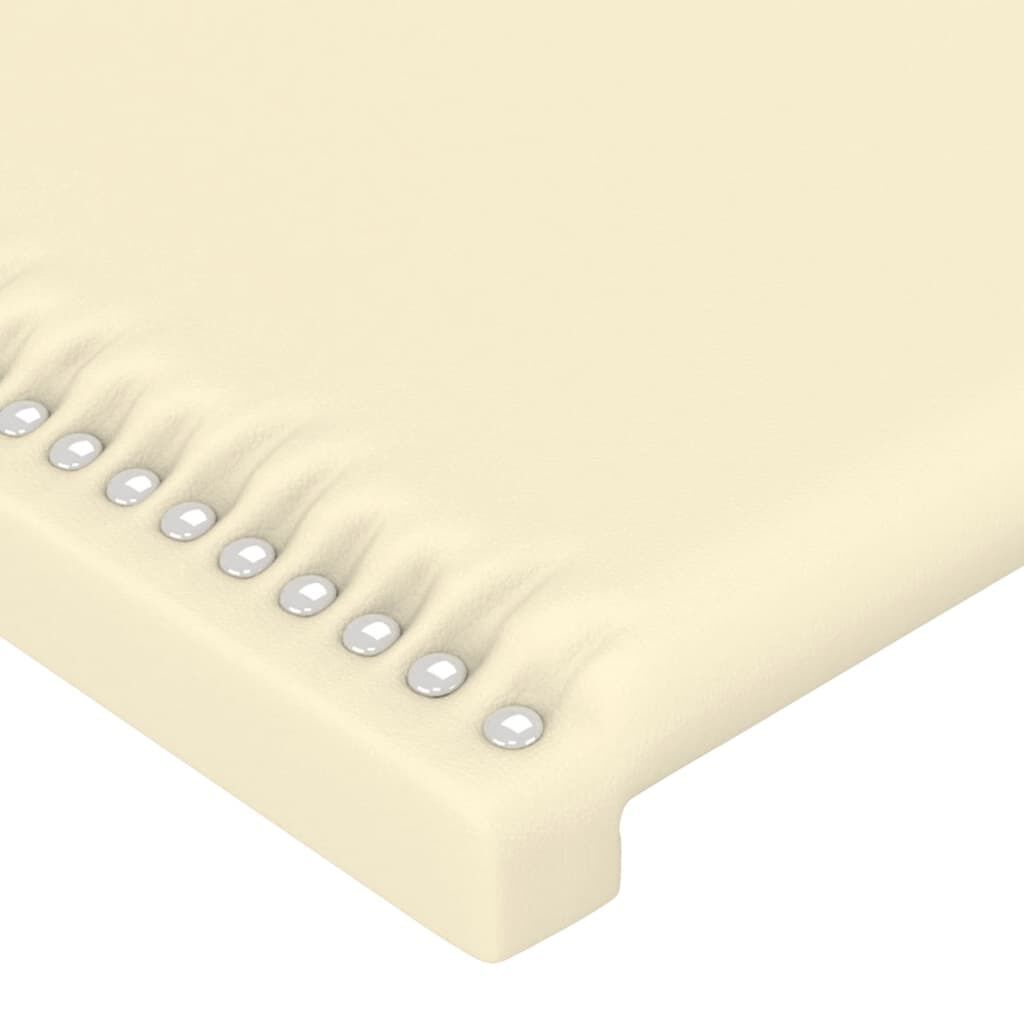 vidaXL Κεφαλάρι με Πτερύγια Κρεμ 103x23x78/88 εκ. Συνθετικό Δέρμα