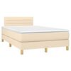 vidaXL &Kappa;&rho;&epsilon;&beta;ά&tau;&iota; Boxspring &mu;&epsilon; &Sigma;&tau;&rho;ώ&mu;&alpha; & LED &Kappa;&rho;&epsilon;&mu; 120x190 &epsilon;&kappa;. &Upsilon;&phi;&alpha;&sigma;&mu;ά&tau;&iota;&nu;&omicron;