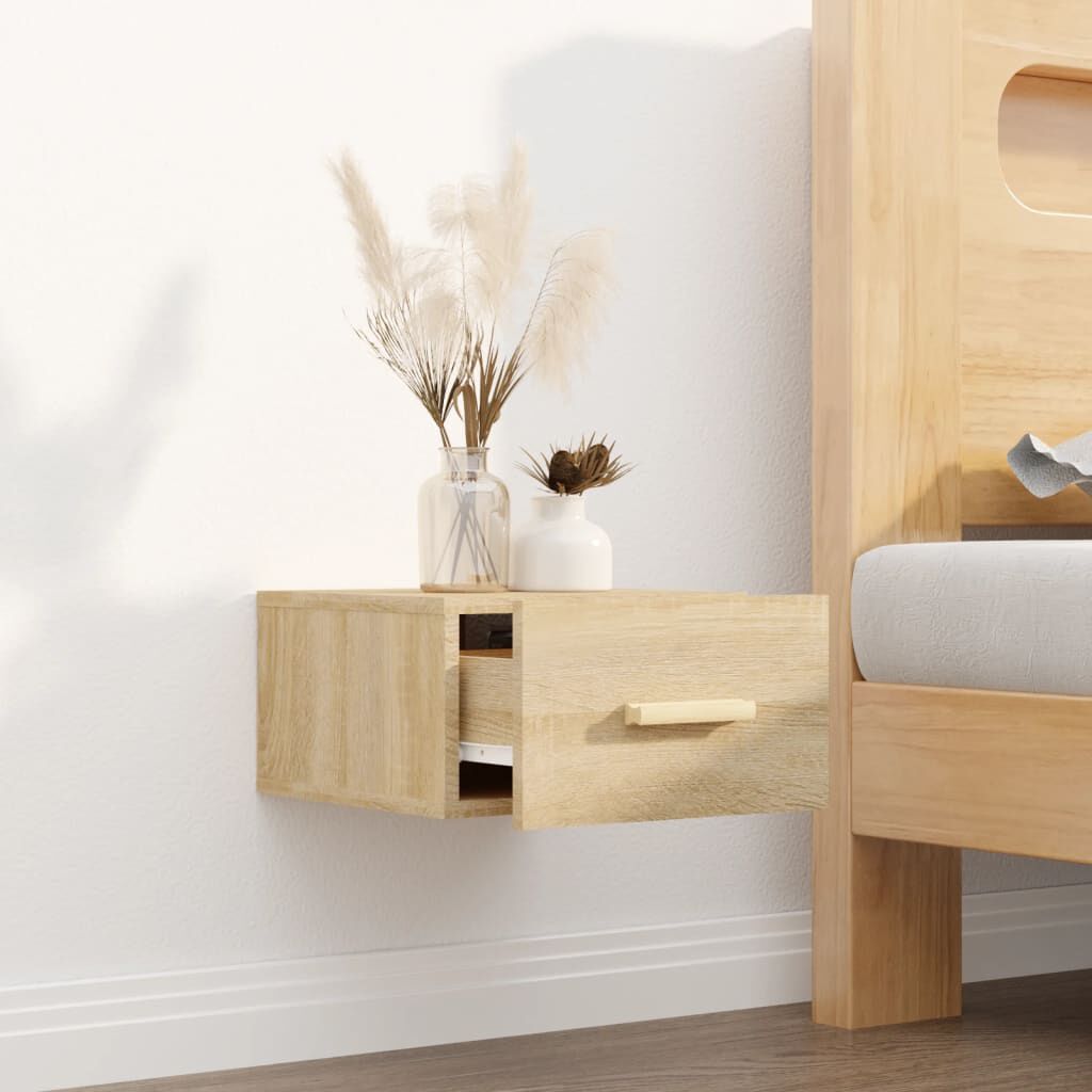 vidaXL Κομοδίνα Επιτοίχια Sonoma Δρυς 35 x 35 x 20 εκ.