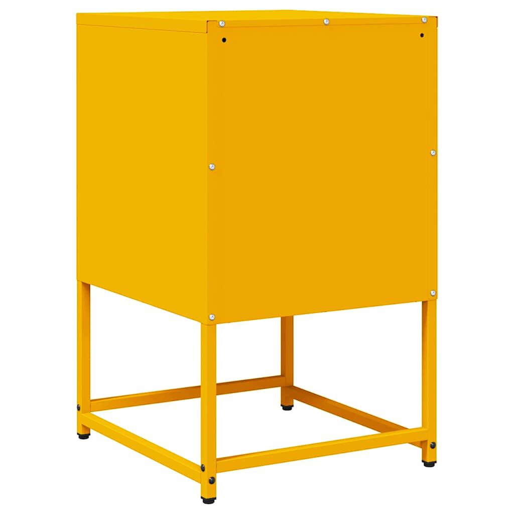 vidaXL Κομοδίνο ντουλάπι μουστάρδας κίτρινο 36x39x60,5 cm