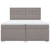vidaXL &Kappa;&rho;&epsilon;&beta;ά&tau;&iota; Boxspring &mu;&epsilon; &Sigma;&tau;&rho;ώ&mu;&alpha; Taupe 200x200 &epsilon;&kappa;. &Upsilon;&phi;&alpha;&sigma;&mu;ά&tau;&iota;&nu;&omicron;