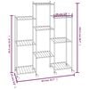 vidaXL Βάση Λουλουδιών με Ρόδες 83x25x103,5 εκ. Μαύρη Σιδερένια