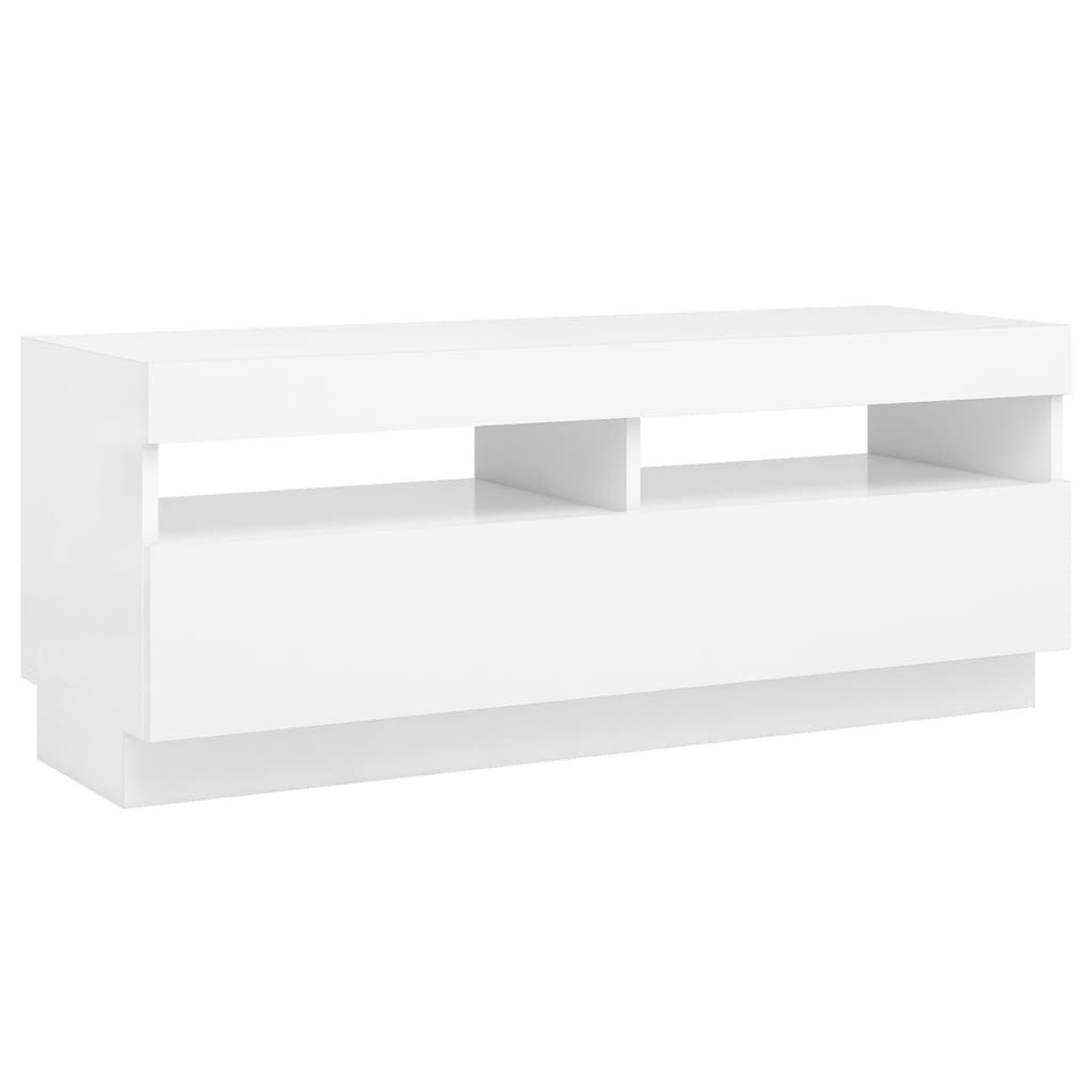 vidaXL Έπιπλο Τηλεόρασης με LED Λευκό 100 x 35 x 40 εκ.