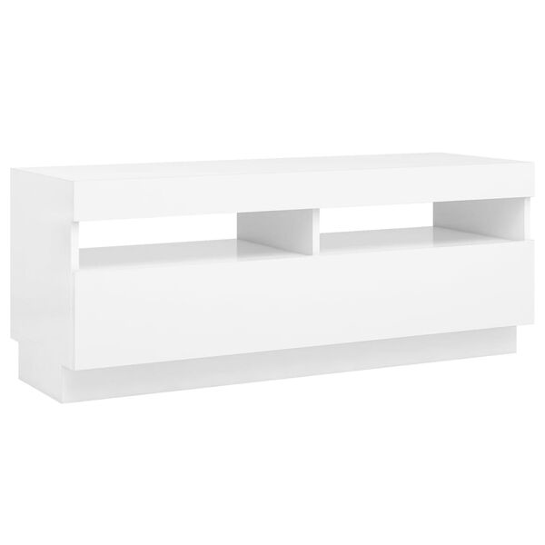 vidaXL Έπιπλο Τηλεόρασης με LED Λευκό 100 x 35 x 40 εκ.