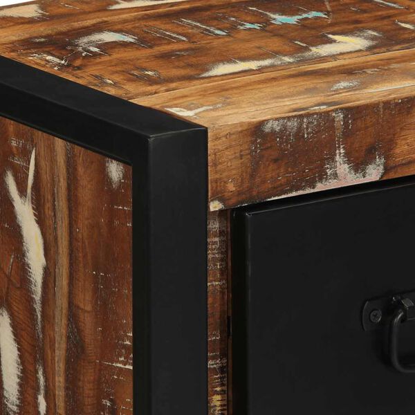 vidaXL Κομοδίνα 2 τεμάχια Πολύχρωμο 40x35x40cm Ξύλο μασίφ αναγεννημένο