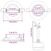 vidaXL Spotlights με προβολείς 6 pcs Χρυσό 9 x 9 εκ. Μέταλλο