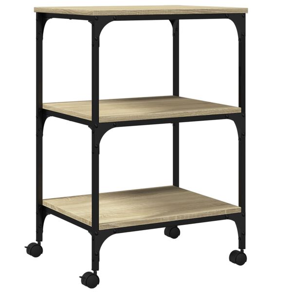 vidaXL Βάση Εκτυπωτή 3 Επιπέδων Sonoma Δρυς 50x41x75 εκ Επεξ. Ξύλο