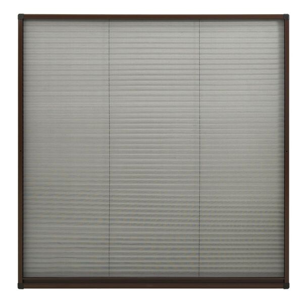 vidaXL Σήτα Παραθύρου Πλισέ Καφέ 120 x 120 εκ. από Αλουμίνιο