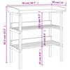 vidaXL Τραπέζι Φυτών με Ράφια Γκρι 78x38x82,5εκ. από Μασίφ Ξύλο Ελάτης