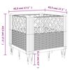 vidaXL Ζαρντινιέρα με Πασσάλους Καφέ 43,5x43,5x43,5 εκ. Πολυπροπυλένιο