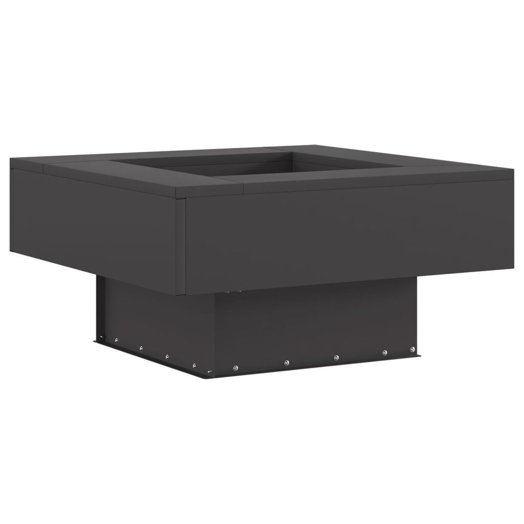 vidaXL Μαύρη Τετράγωνη Φωτιά 60x60x30 εκ. Χάλυβας