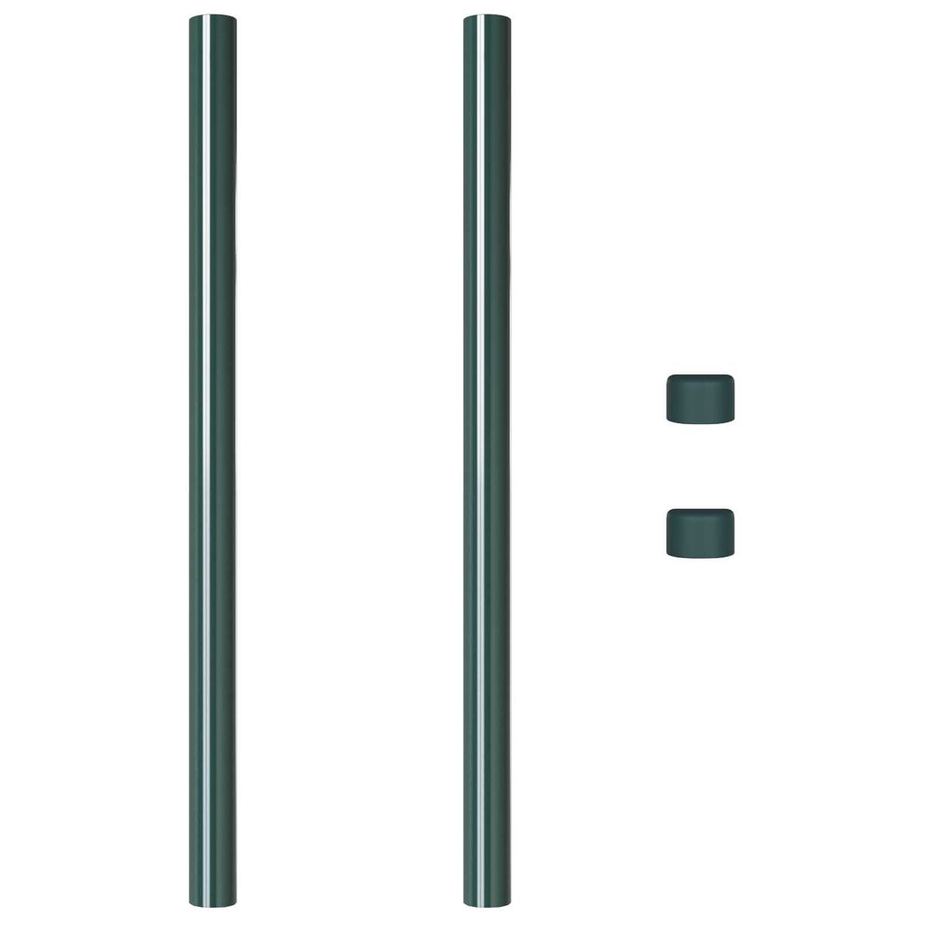 vidaXL Πό posts φράχτη 2 pcs Πράσινο 50 cm Ατσάλι με Επικάλυψη Πούδρας