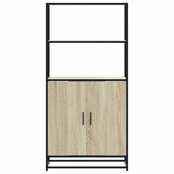 vidaXL Highboard &Delta;&rho;&upsilon;&sigmaf; sonoma 68x35x139 cm &Epsilon;&pi;&epsilon;&xi;&epsilon;&rho;&gamma;&alpha;&sigma;&mu;έ&nu;&omicron; &xi;ύ&lambda;&omicron; &mu;έ&tau;&alpha;&lambda;&lambda;&omicron;