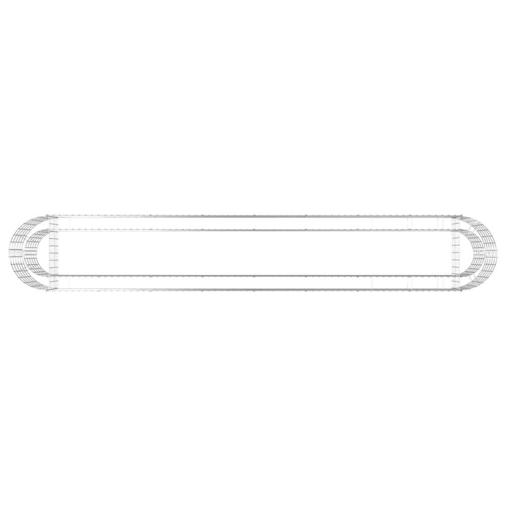 vidaXL Συρματοκιβώτιο-Γλάστρα Υπερυψωμένη 330x50x50 εκ. Γαλβαν. Ατσάλι