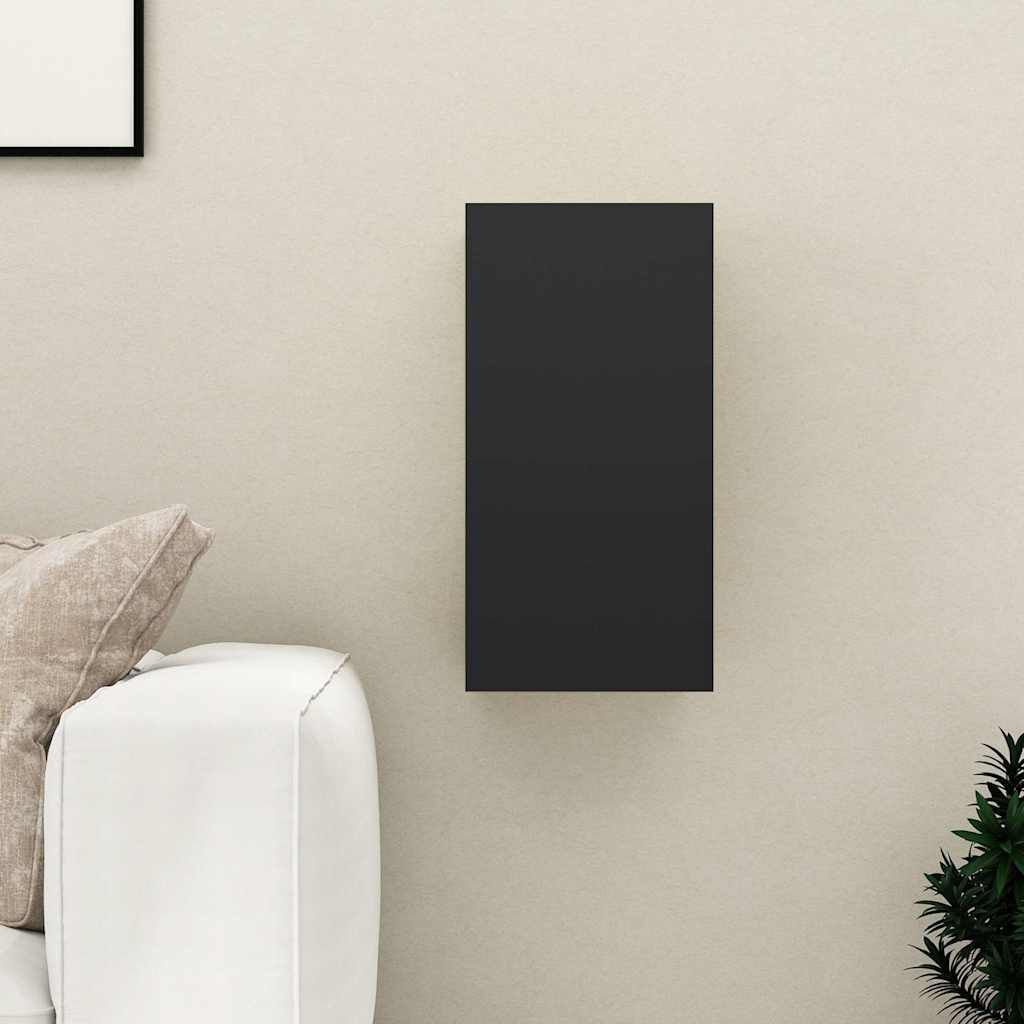 vidaXL Έπιπλο Τηλεόρασης Μαύρο 30,5 x 30 x 60 εκ. από Επεξ. Ξύλο
