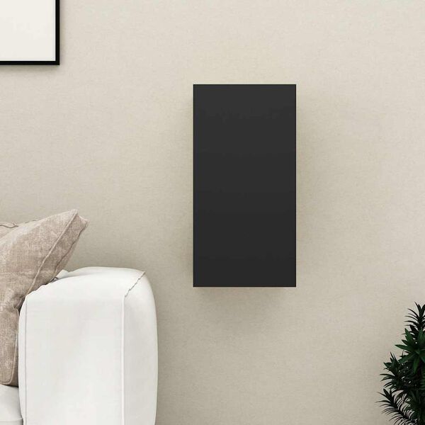vidaXL Έπιπλο Τηλεόρασης Μαύρο 30,5 x 30 x 60 εκ. από Επεξ. Ξύλο