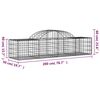 vidaXL Συρματοκιβώτια Τοξωτά 3 τεμ. 200x50x40/60 εκ. Γαλβαν. Ατσάλι