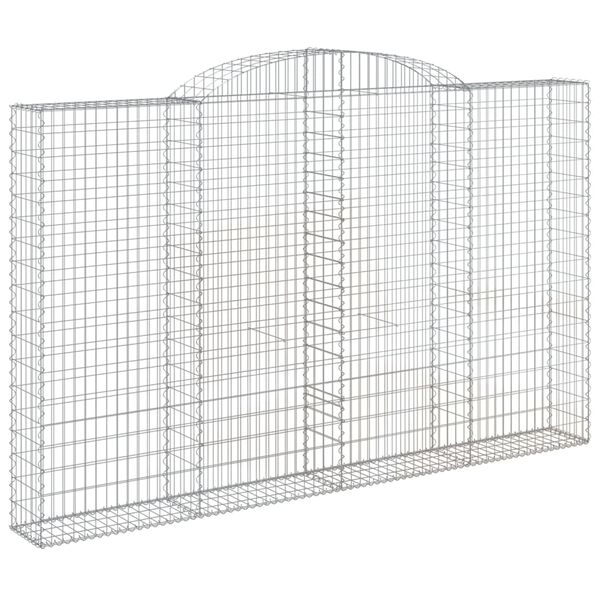 vidaXL Συρματοκιβώτιο Τοξωτό 300x30x180/200εκ. από Γαλβανισμένο Χάλυβα