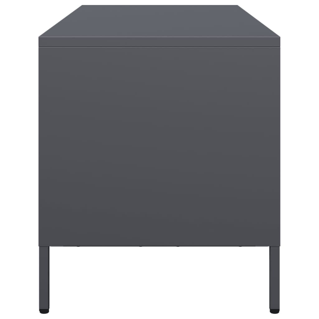 vidaXL Έπιπλο Τηλεόρασης Ανθρακί 101,5x39x43,5εκ. Ατσάλι Ψυχρής Έλασης