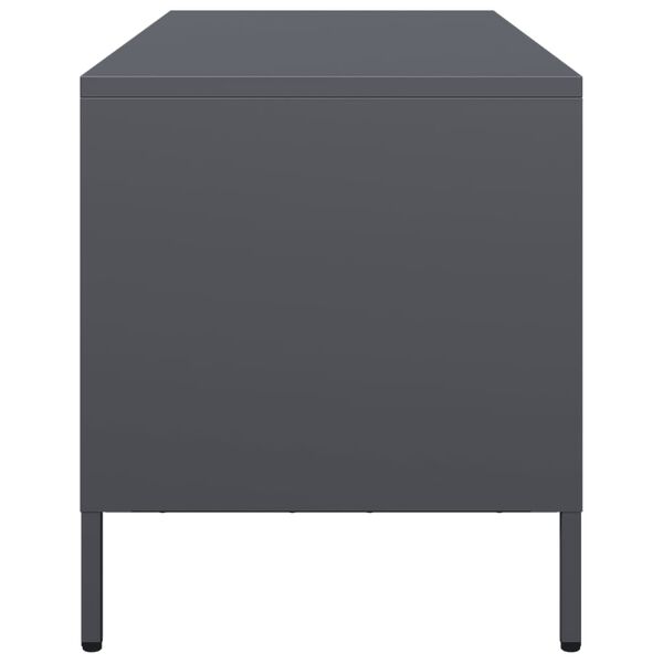 vidaXL Έπιπλο Τηλεόρασης Ανθρακί 101,5x39x43,5εκ. Ατσάλι Ψυχρής Έλασης