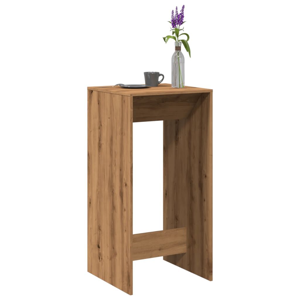 vidaXL Τραπέζι Μπαρ Αρτισιανή Δρυς 51x50x103,5 εκ. Επεξ. Ξύλο