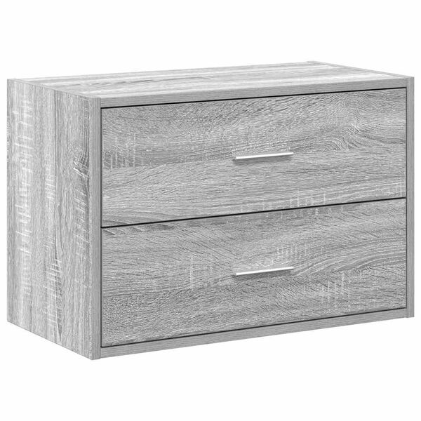 vidaXL Ντουλάπι με 2 συρτάρια Γκρι Sonoma 60x31x40 εκ. από Επεξ. Ξύλο