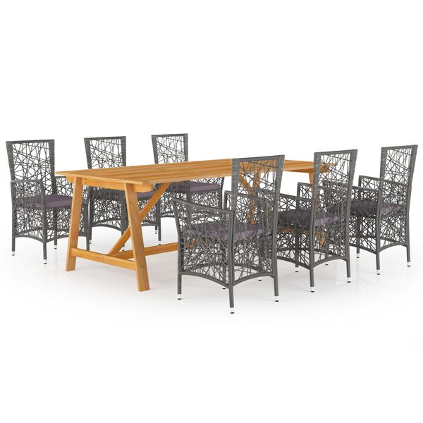 vidaXL &Sigma;&epsilon;&tau; &Tau;&rho;&alpha;&pi;&epsilon;&zeta;&alpha;&rho;ί&alpha;&sigmaf; &Kappa;ή&pi;&omicron;&upsilon; 7 &Tau;&epsilon;&mu;&alpha;&chi;ί&omega;&nu; &Gamma;&kappa;&rho;&iota;