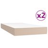 vidaXL Κρεβάτι Boxspring με Στρώμα Καπουτσίνο 200x200εκ.από Συνθ.Δέρμα
