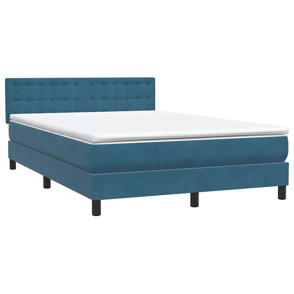 vidaXL Box Spring &kappa;&rho;&epsilon;&beta;ά&tau;&iota; &mu;&epsilon; &sigma;&tau;&rho;ώ&mu;&alpha; &sigma;&kappa;&omicron;ύ&rho;&omicron; &mu;&pi;&lambda;&epsilon; 140x220 cm &Beta;&epsilon;&lambda;&omicron;ύ&delta;&iota;&nu;&omicron;