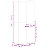 vidaXL Ντουλάπα Παπουτσιών Μαύρο 80 x 35.5 x 180 εκ Επεξεργασμένο ξύλο