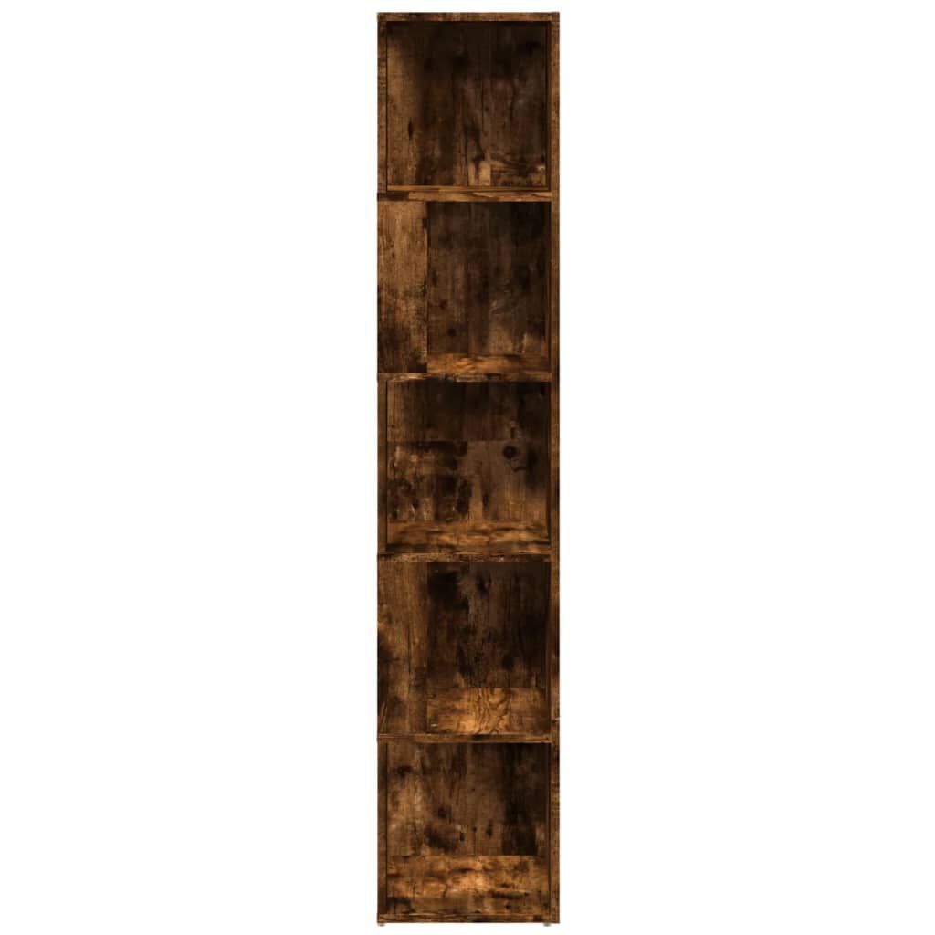 vidaXL Γωνιακό Έπιπλο Καπνιστή δρυς 33x33x164,5 εκ. από Επεξεργ. Ξύλο