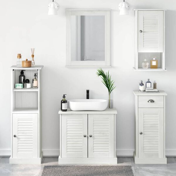 vidaXL Σετ Επίπλων Μπάνιου VIGO 5 pcs Λευκό αντικέ 37 x 34 x 110 εκ