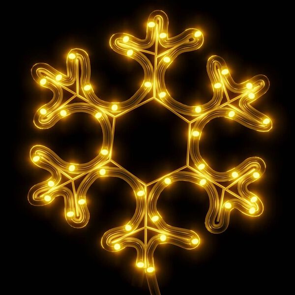 vidaXL Χριστουγενν. Φιγούρα Χιονονιφάδα 48 LED Θερμό Λευκό 27 x 27 εκ.