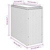 vidaXL Τραπέζι Κήπου με Γυάλινη Επιφ. Γκρι 58x27,5x55 εκ. Συνθ. Ρατάν