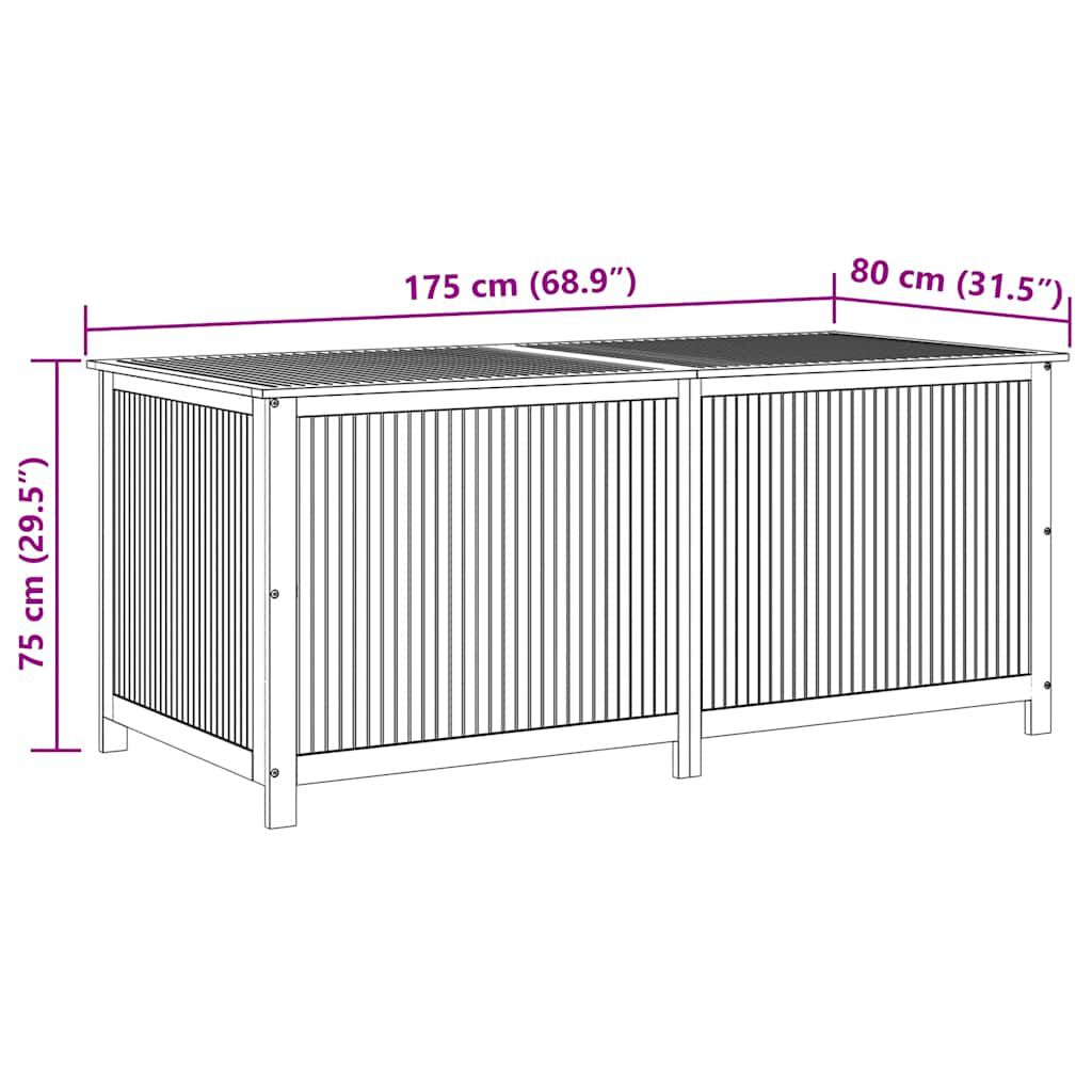 vidaXL Μπαούλο Αποθήκευσης Κήπου 175x80x75 εκ. από Μασίφ Ξύλο Ακακίας